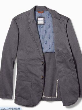 Tommy Bahama Boracay Blazer Fog Grey Medium | Island Style Stretch Jacket